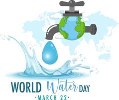 World water day icon vector