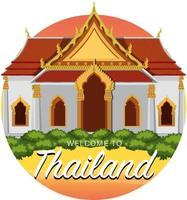 Travel Thailand attraction and landscape temple icon