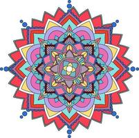 Vintage mandala with thin lines vector