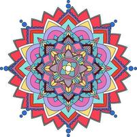 mandala vintage con líneas finas vector