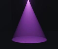 Purple light cone spotlight template photo