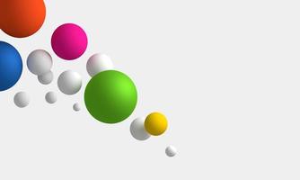 Abstract background with multi-colored balls.3d rendering illustration photo