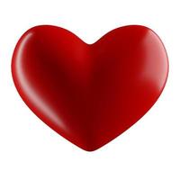ilustración con un corazón rojo de san valentín foto