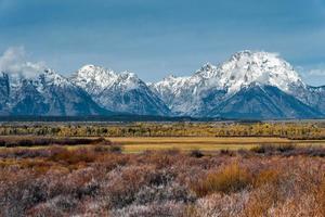 View of the Grand Teton Mountain Range photo