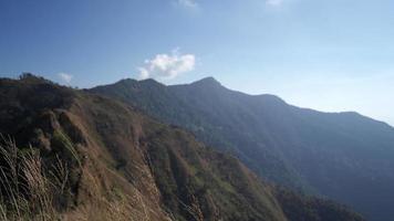 nature mountain landscape background on blue sky video