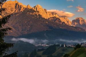 CANDIDE, VENETO, ITALY - AUGUST 10. Sunrise in the Dolomites at Candide, Veneto, Italy on August 10, 2020 photo