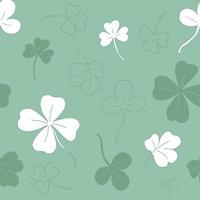 Seamless pattern with clover. The leaves of the clover. Light green seamless pattern. Vector illustration. Stock vector.