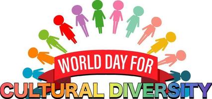 The World Day for Cultural Diversity Logo Design vector