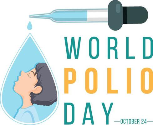 World Polio Day Occtober 24 typography design