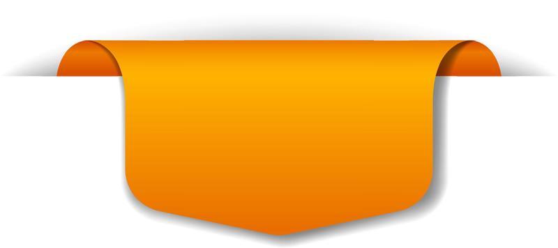 Orange banner design on white background