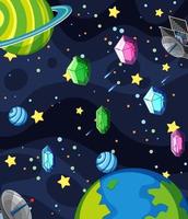 Space element in space background vector