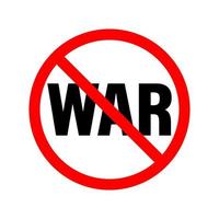 No War Sign. Vector illustration