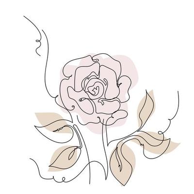 Free rose outline - Vector Art
