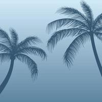 Silhouette Palm trees background vector