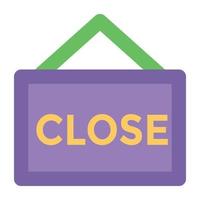 Closed Sign Concepts vector