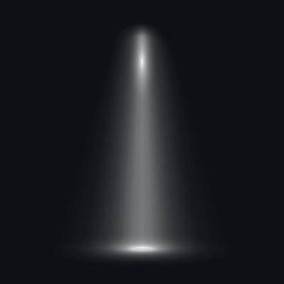 Vector spotlight on black background,