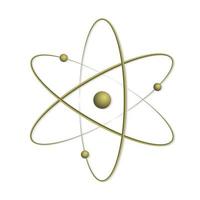 Atom orbit symbol icon . Vector illustration