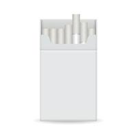 plantilla de paquete de cigarrillos en blanco realista. vector