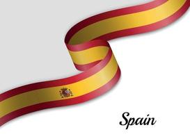 waving ribbon flag vector