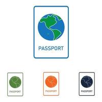 passport set logo vector