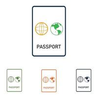 passport set logo vector