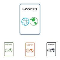 passport set logo vector