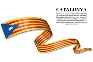 ondeando la bandera del independentista catalán - estelada vector