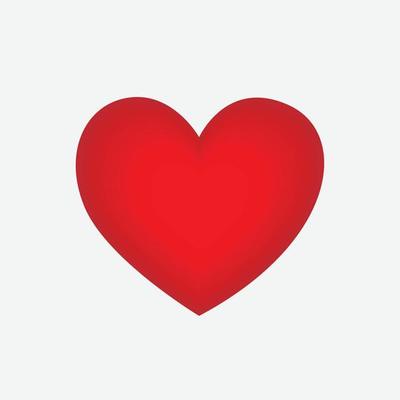 Heart Icon Vector. Perfect Love symbol. Valentine's Day sign, emblem isolated on white background , Flat style for graphic and web design,