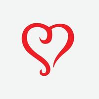 vector de icono de corazón. símbolo de amor perfecto. signo del día de san valentín, emblema aislado en fondo blanco, estilo plano para diseño gráfico y web,