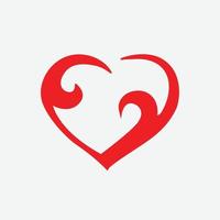 vector de icono de corazón. símbolo de amor perfecto. signo del día de san valentín, emblema aislado en fondo blanco, estilo plano para diseño gráfico y web,