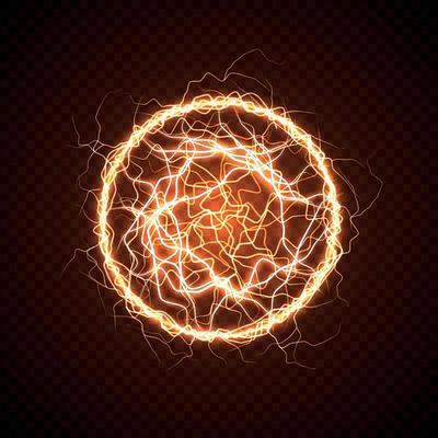 Electric ball with lightning effect