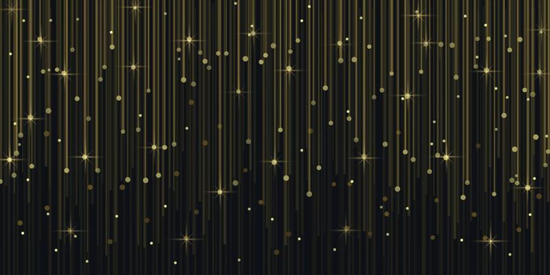 rain glitter particles with magic light sparks falling.