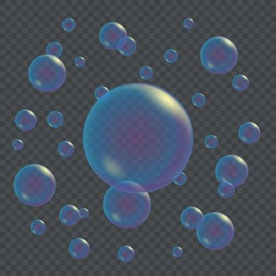 Realistic soap bubbles