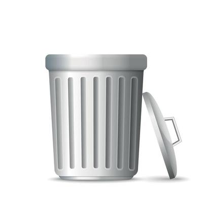 3d realistic trashcan . Vector illustration