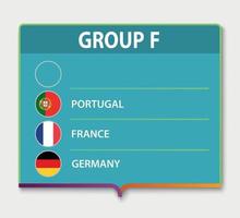 European football tournament group. vector