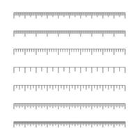 Set of ruler inches and cm scale vector