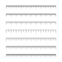 Set of ruler inches and cm scale vector