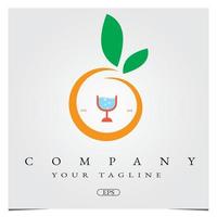 diseño de logotipo de jugo de naranja fresco logo premium fopr tienda de jugo elegante plantilla vector eps 10