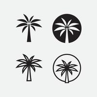 Palm tree summer logo template vector