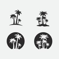 plantilla de logotipo de verano de palmera