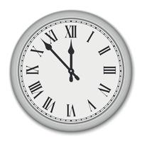 Clock face with roman numerals . Vector illustration