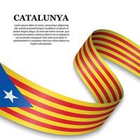 ondeando la bandera del independentista catalán - estelada vector