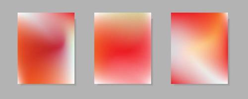 una colección de fondos abstractos de portada de vector degradado naranja, rojo y blanco. para fondos de folletos comerciales, tarjetas, fondos de pantalla, carteles y diseños gráficos. plantilla de ilustración