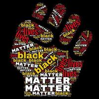 Black lives matter. First shape. Black lives matter is an international human rights movement. photo