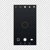 Camera screen of mobile cellphone vector