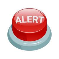 Pressed button with red light Royalty Free Vector Image