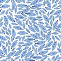 seamless pattern leaves with white background vector