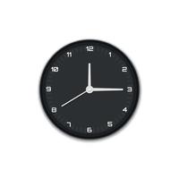 wall office clock . Vector illustration