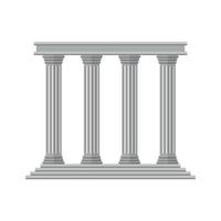Flat retro Ancient Columns . Vector illustration