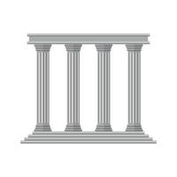 Flat retro Ancient Columns . Vector illustration